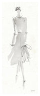 "La Fashion I Gray" Digital Paper Print by Anne Tavoletti, 26"x62"