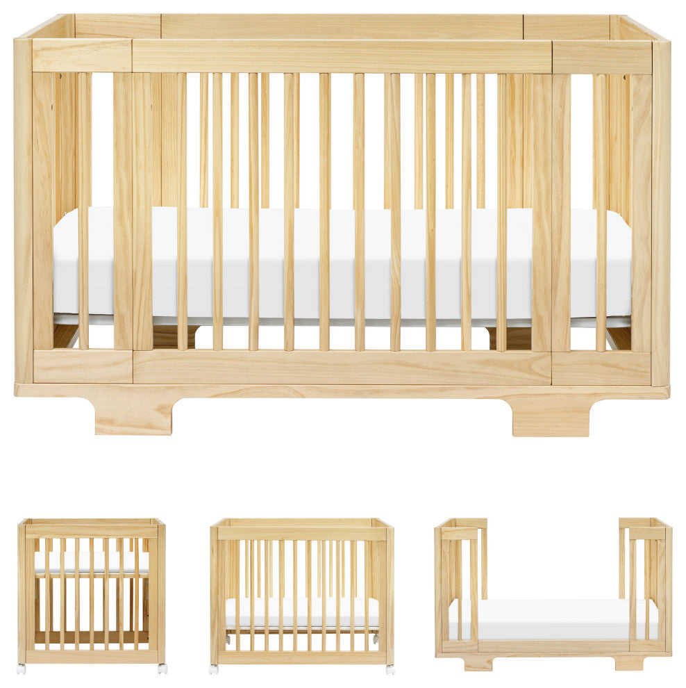 Yuzu 8-in-1 Convertible Crib With All-Stages Conversion Kits, Natural