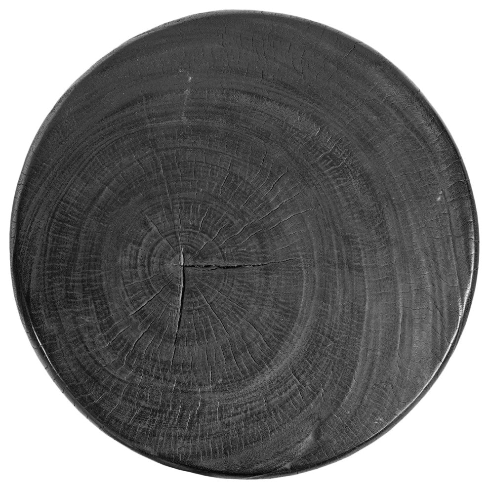 Black Stacked Ring Stool Table
