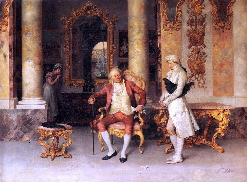 Francesco Beda The Eavesdropper - 21" x 28" Premium Canvas Print