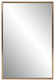 Antiqued Brushed Brass Rectangular Wall Mirror