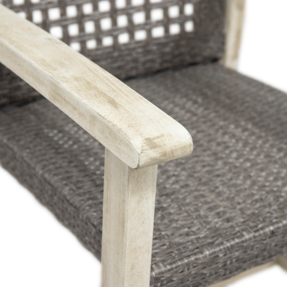 Monterey 6 Seater Outdoor Acacia Wood and Wicker Dining Set