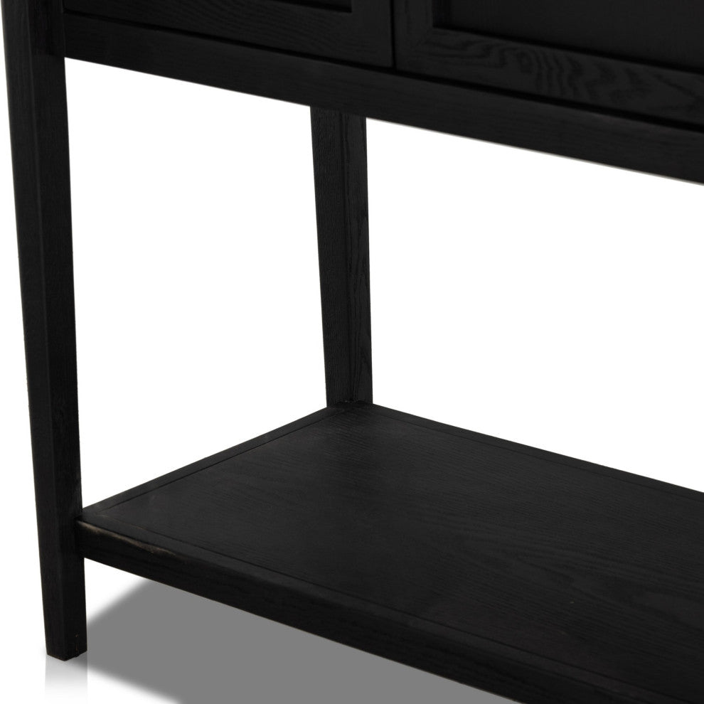 Tolle Bar Cabinet Drifted Matte Black Veneer, Drifted Oak Veneer, Matte Black