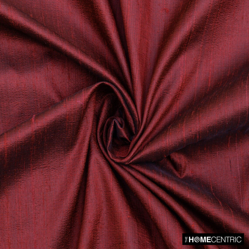 Maroon Silk Dupioni Fabric By The Yard, 6 Yards For Curtain, Dress Wholesale