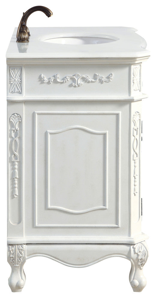 Bathroom Vanity, Antique White, 36", Single Sink