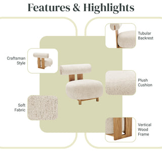 Pamela Fabric Accent Chair, Concord Cream