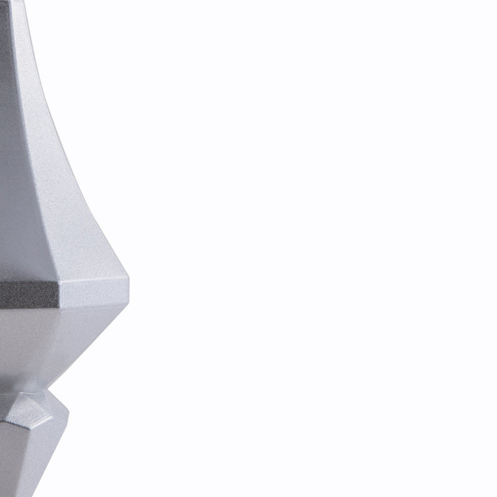Vickerman Mc191007D 8" Silver Candy Finish Diamond Finial Ornament, Pack of 2