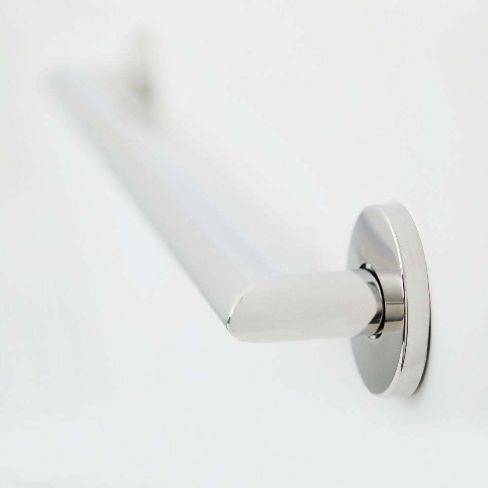 Coronado Designer Oval Bathroom Shower Grab Bar, Mitered Corners, Polished, 42"