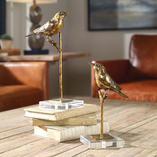 Uttermost Passerines Bird Sculptures, Set of 2