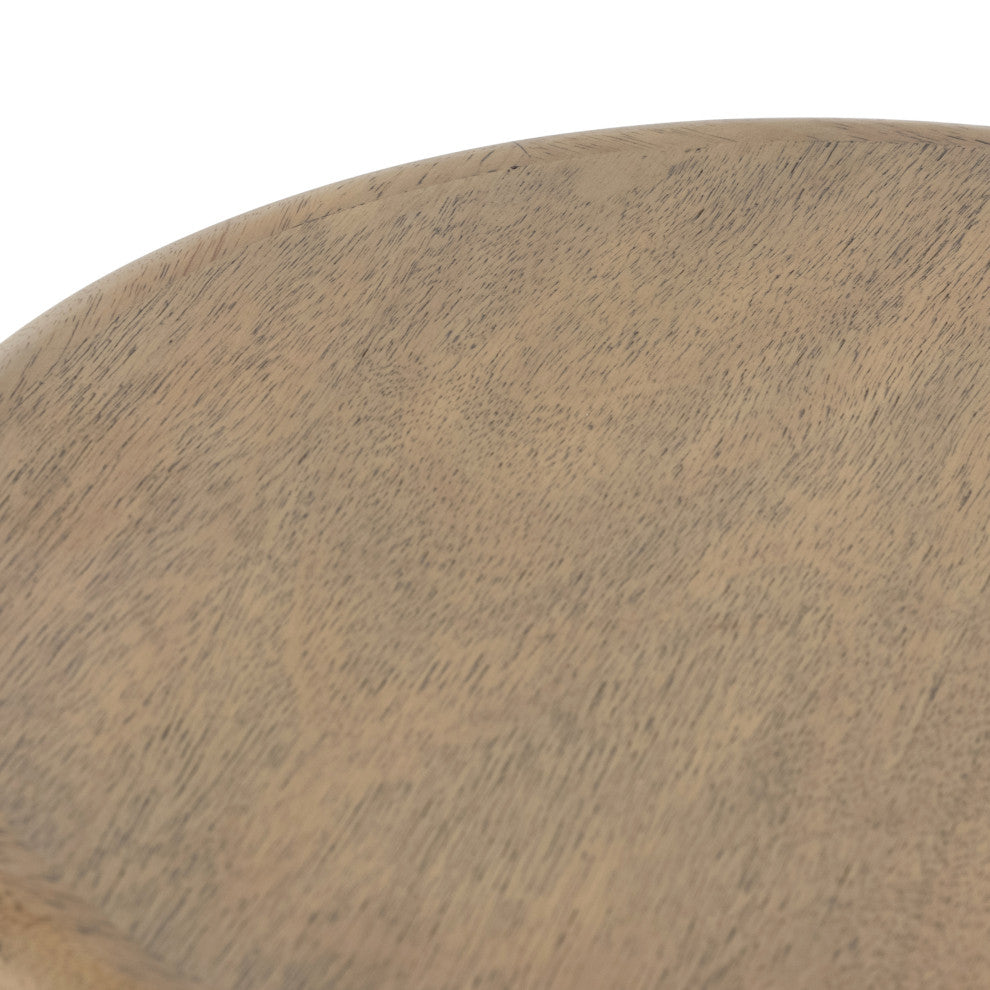 Zach End Table, Burnished Parawood