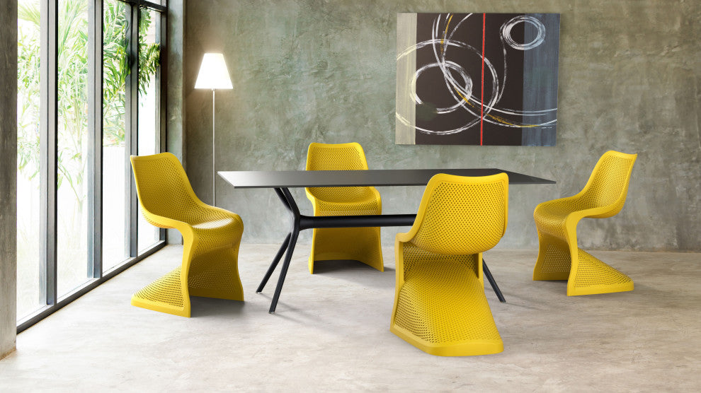 Compamia Bloom Outdoor Dining Chairs, Set of 2, Yellow