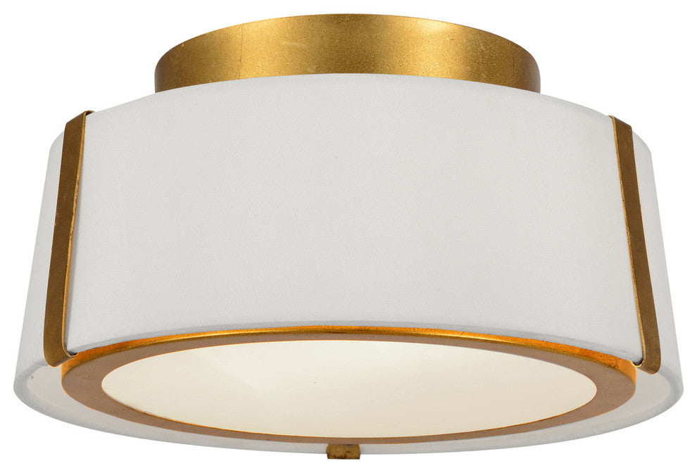 Fulton 2-Light Ceiling Mount, Antique Gold