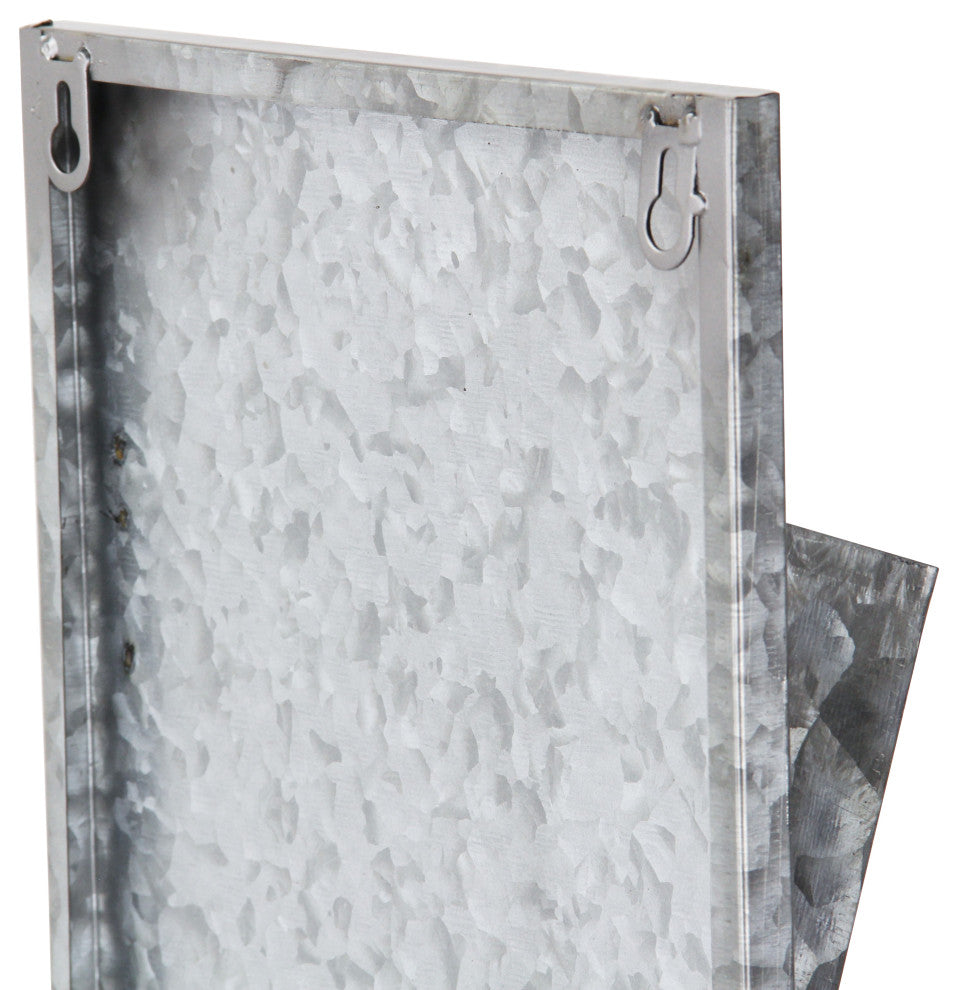 Galvanized Mail Wall Organizer