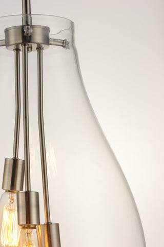 Maxim 10164CL Gourd 3 Light 16"W Pendant - Satin Nickel
