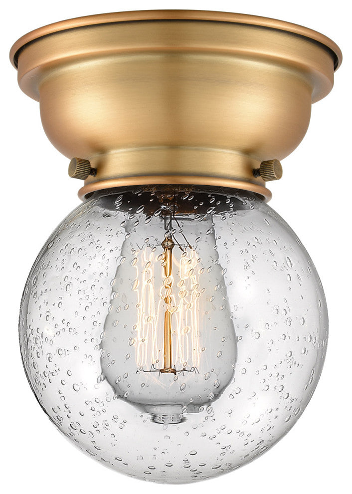 Innovations 623-1F-BB-G204-6 1-Light Flush Mount, Brushed Brass