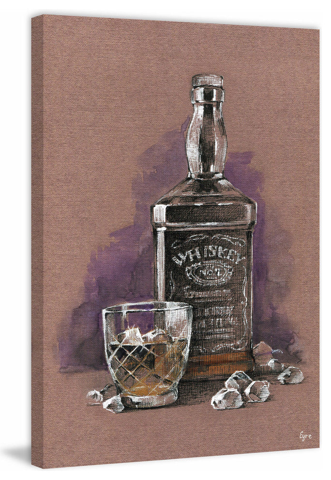 "Whiskey" Painting Print on Wrapped Canvas, 20"x30"
