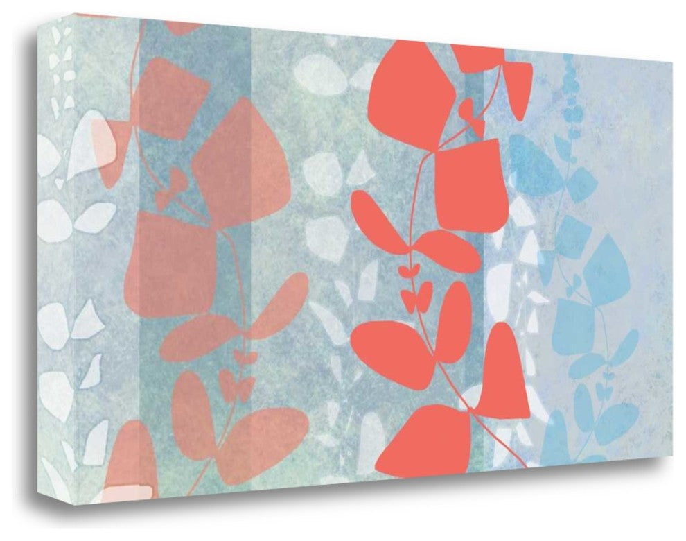 "Dimensional Leaves" By Jan Weiss, Giclee Print on Gallery Wrap Canvas