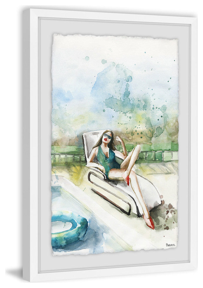"Chillin' and Sun Bathin'" Framed Painting Print, 30"x45"