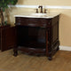 Ashby White Single Vanity, Walnut With Marble Vanity Top, White