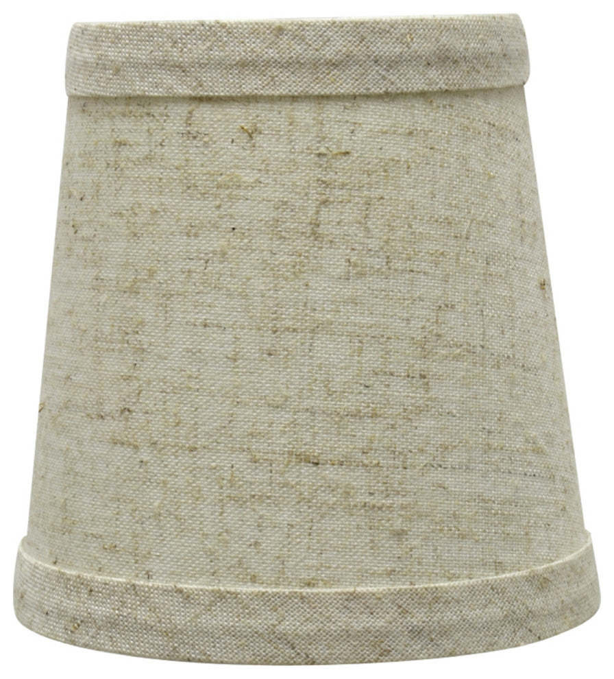 32048-9 Small Hardback Empire  Chandelier Clip On Lamp Shade Beige 3"x4"x4"