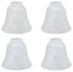 Aspen Creative 23027-4 Replacement Bell Shaped Alabaster Glass Shade 4 Pack