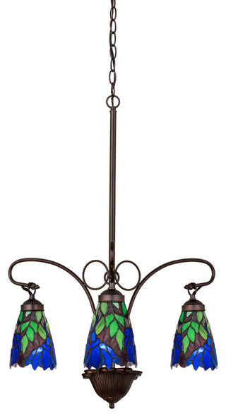 24 Wide Iris 3 Light Chandelier