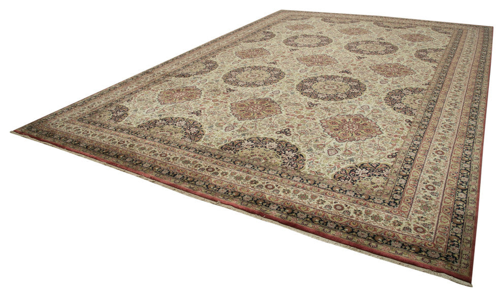 Rug N Carpet - Handwoven Oriental 12' 2" x 17' 11" Oversize Oushak Area Rug