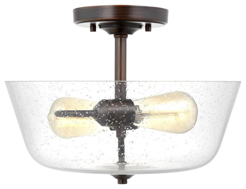 Sea Gull Belton 2-Light Semi-Flush Mount Bronze