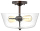 Sea Gull Belton 2-Light Semi-Flush Mount Bronze