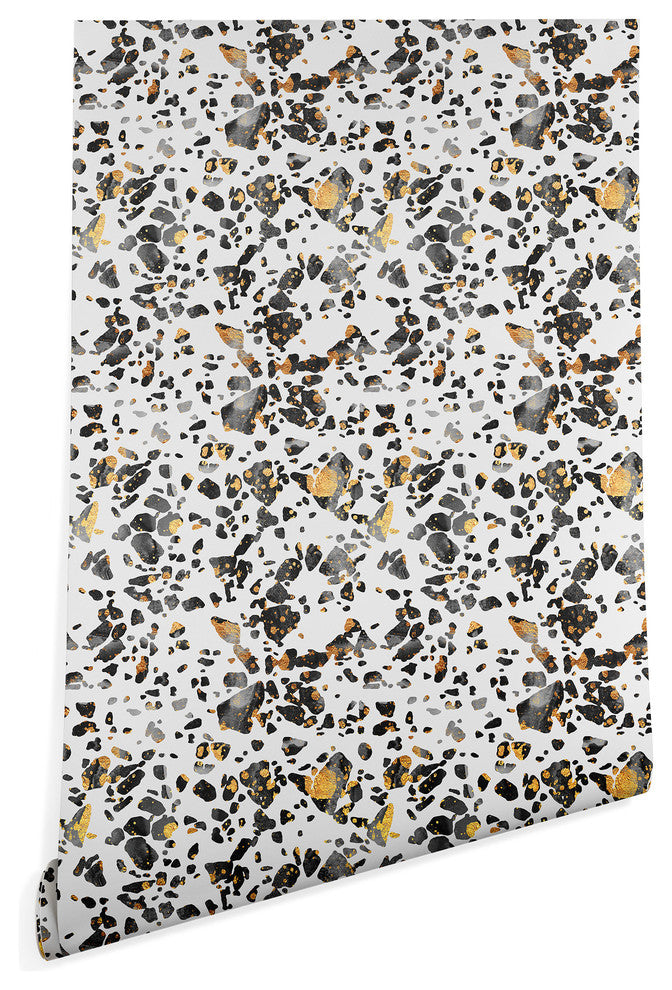 Deny Designs Elisabeth Fredriksson Speckled Terrazzo Wallpaper, White, 2'x10'