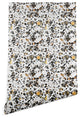 Deny Designs Elisabeth Fredriksson Speckled Terrazzo Wallpaper, White, 2'x10'