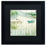 'Lakeside I' Matted Framed Canvas Art by Daphne Brissonnet