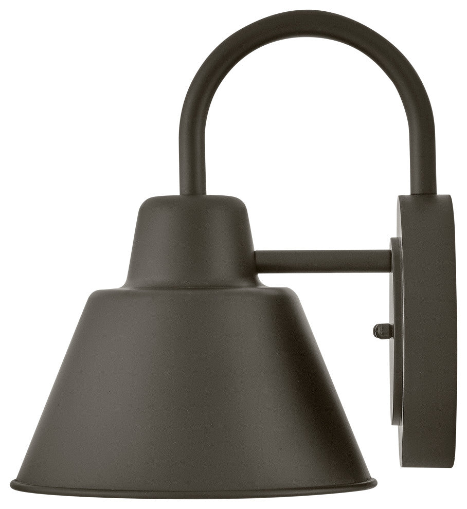 Lark Wes 10.5" Small Outdoor Gooseneck Barn Light, Oil Rubbed Bronze