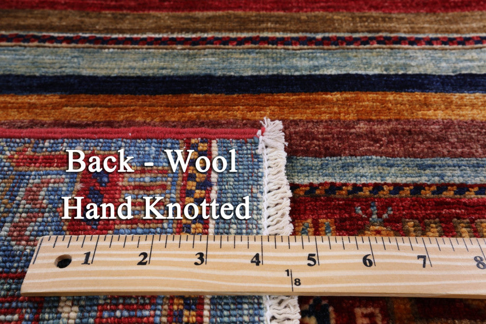 3' 4" X 5' 0" Tribal Persian Gabbeh Hand-Knotted Wool Rug Q8034