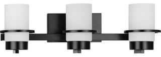 Reiss Collection Three-Light Modern Farmhouse Matte Black Vanity Light
