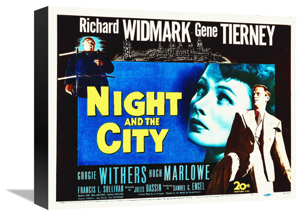 "Night And The City" Stretched Canvas Giclee by Hollywood Photo Archive, 16"x13"
