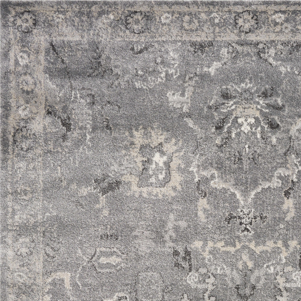 KAS Hue 4708 Gray Farrah Area Rug, 2'2"x7'6" Runner