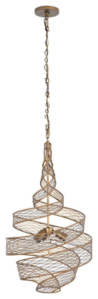 Varaluz 240P03 Flow 3 Light 18"W Wood Pendant - Baguette