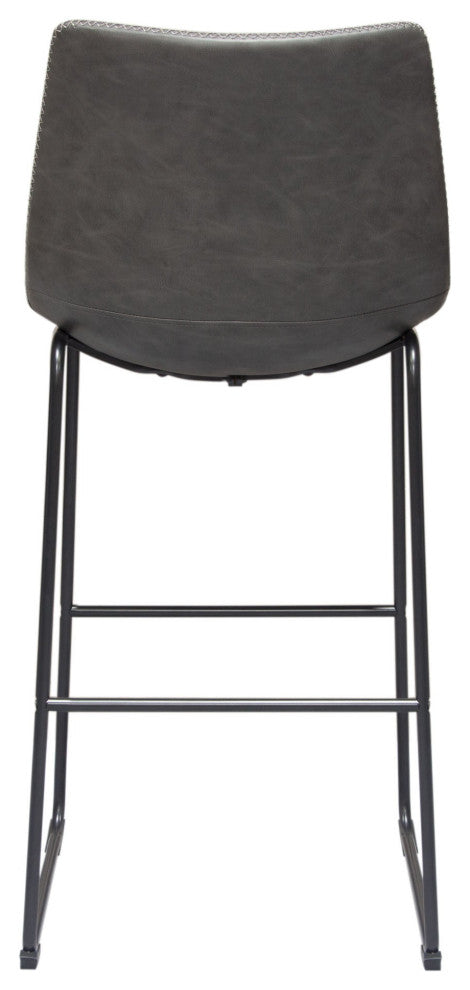 Theo 2 Bar Height Chairs, Weathered Gray
