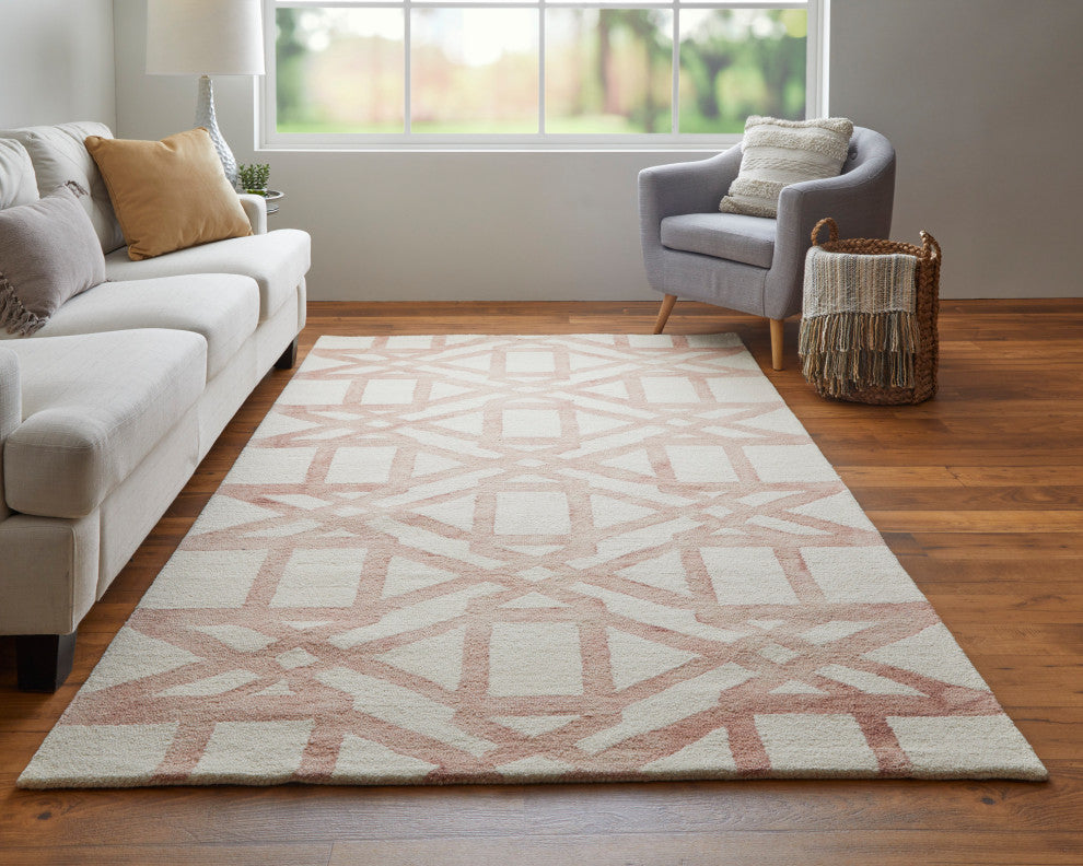 Weave & Wander Marengo Rug, Blush, 3'6"x5'6"