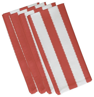 Stitch In Time Stripes Print Napkin, Set of 4, Seed