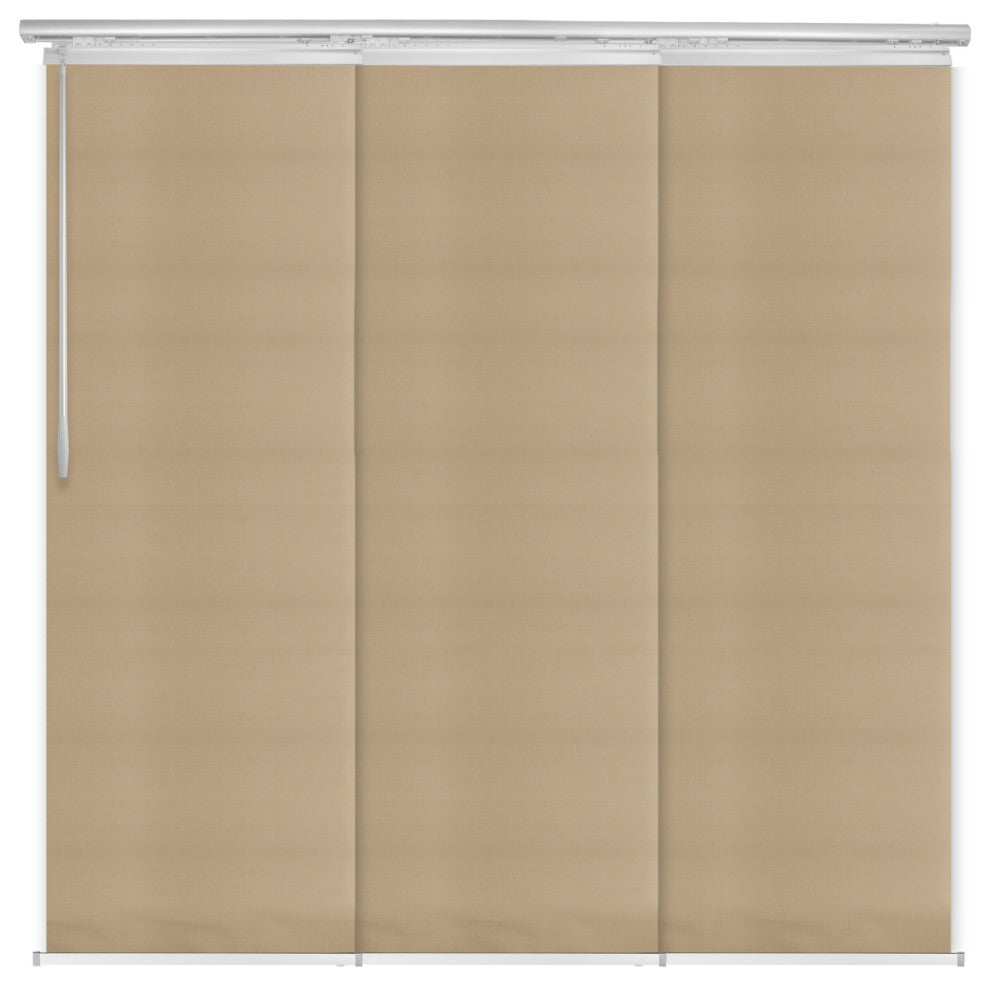 Bisque 3-Panel Track Extendable Vertical Blinds 36-66"W