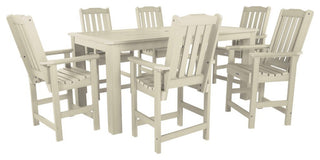 Lehigh 7-Piece Rectangle Counter-Height Dining Set, Whitewash