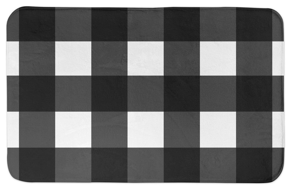 Black Buffalo Check 34x21 Bath Mat