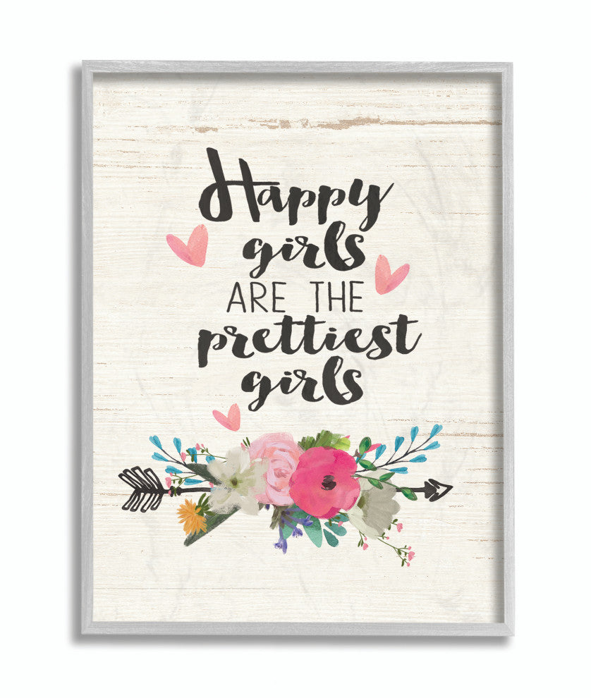Stupell Industries Happy Girls Prettiest, 16 x 20