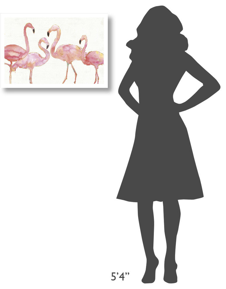 "Flamingo Fever I no Splatter" Digital Paper Print by Anne Tavoletti, 26"x18"