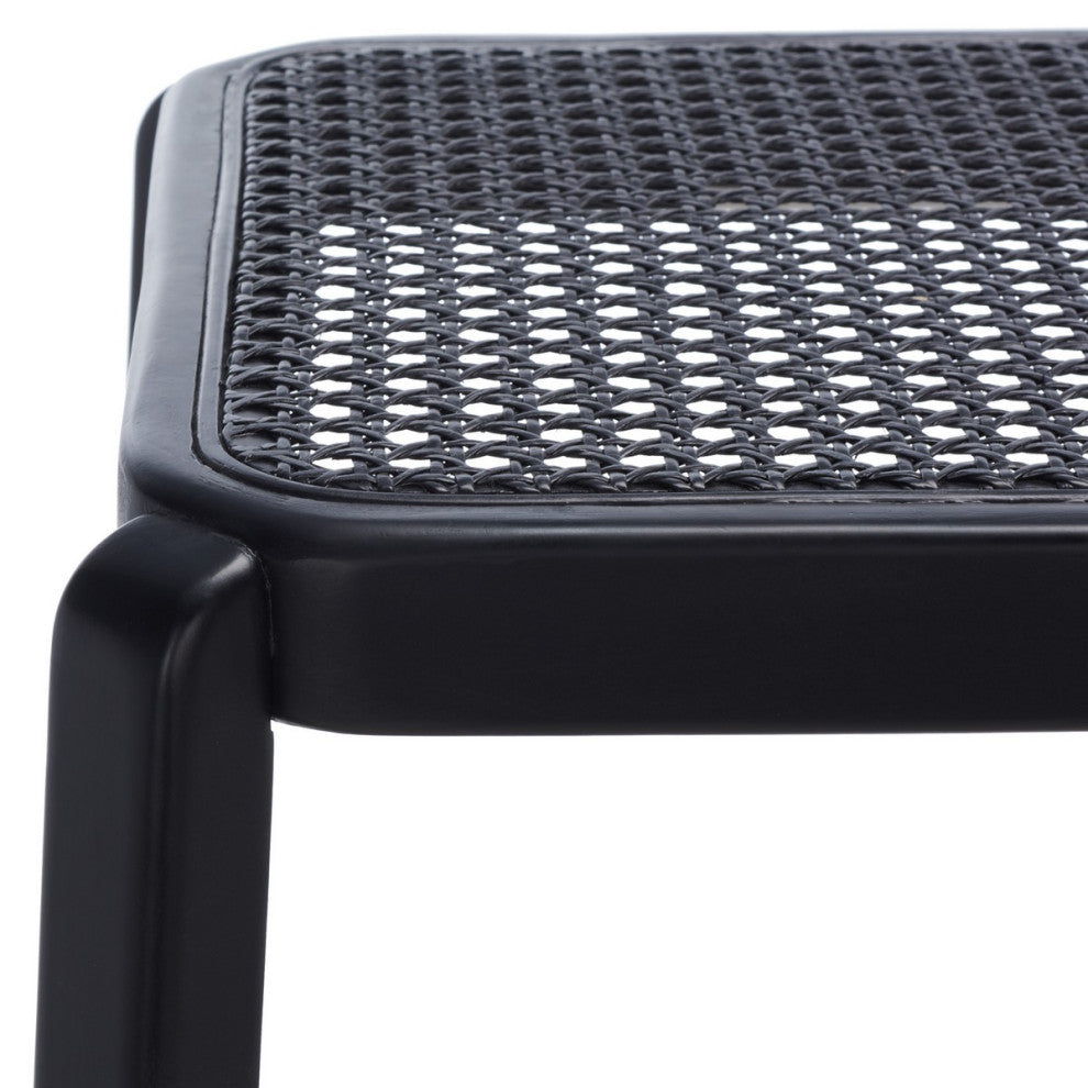 Safavieh Silus Backless Cane Bar Stool, Black
