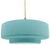 Radiance Large Tier Pendant, Reflecting Pool Frame, Brushed Brass, LED