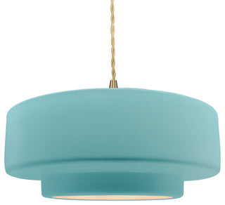 Radiance Large Tier Pendant, Reflecting Pool Frame, Brushed Brass, LED