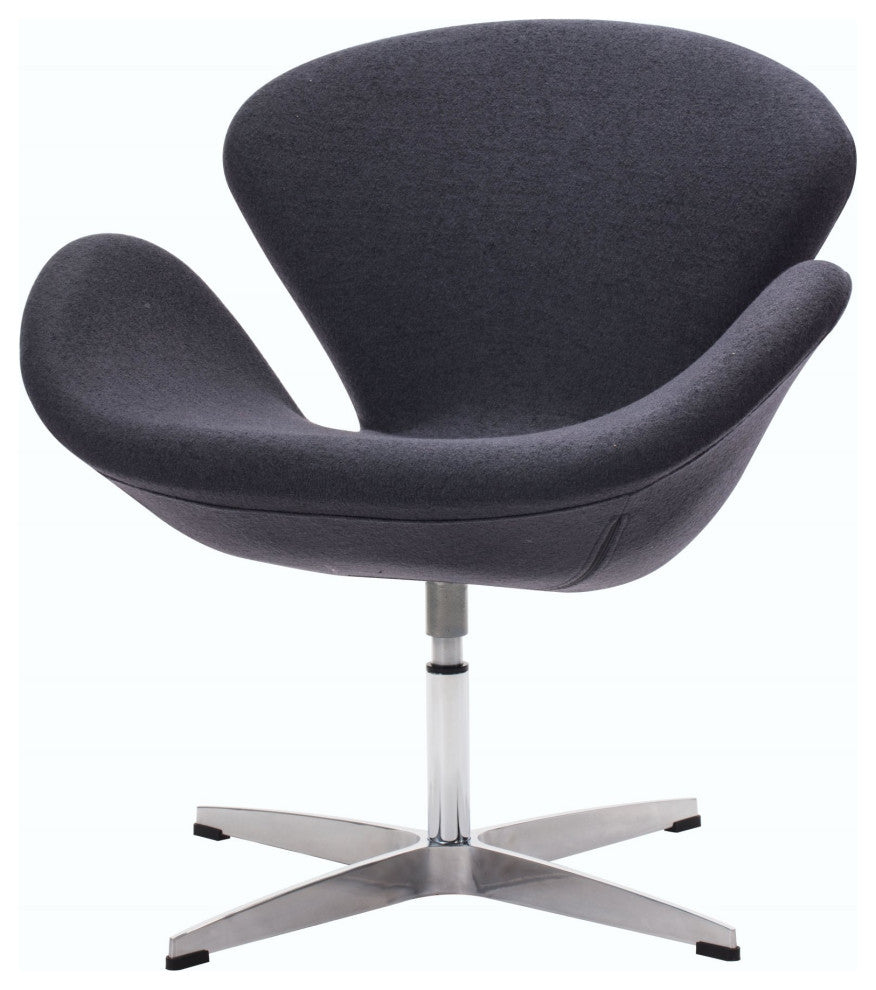 Accent Chair, Steel Metal, Fabric, Gray, Silver, Lounge Lobby Hospitality